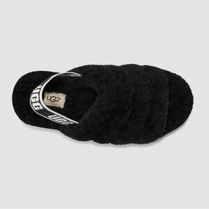 UGG Fluff Yeah Slide Slippers Women’s Size 8 Black Slide Sandals with Strap